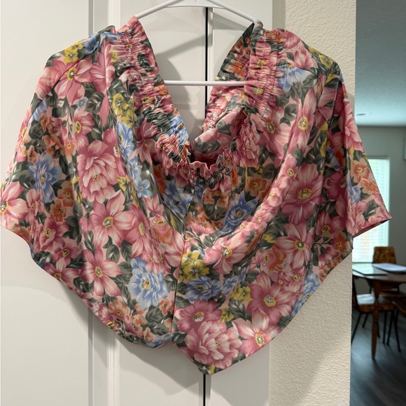 Vintage 1980’s Victoria's Secret gold tag Pink Floral 2 piece pajama set - Picture 7 of 8